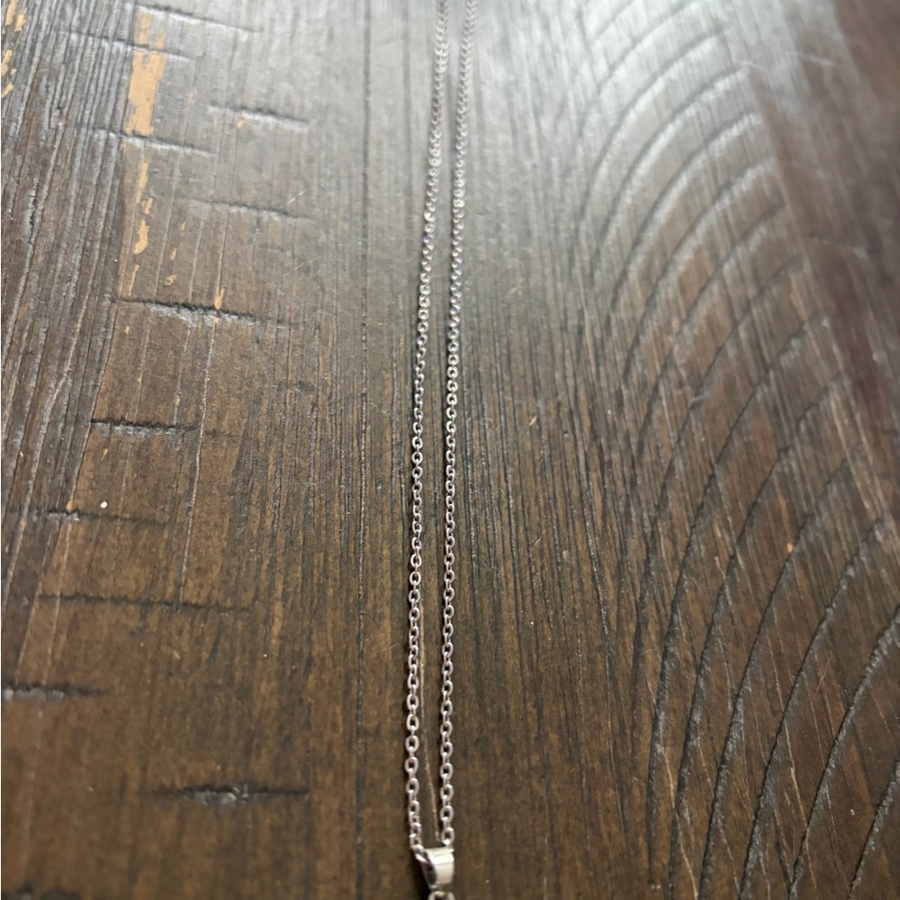 Silver Teardrop Blue Crystal Pendant Necklace - Women Jewelry - Nikola Valenti - Picture 5 of 6